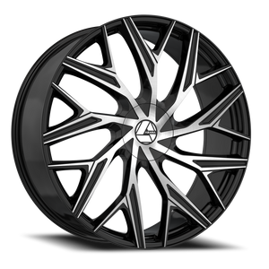 DOORBUSTER PRICING! - Azara Aza-527 Wheel 18x8 5x112 & 5x114.3 Gloss Black & Machined 35mm | AZA-5271883635BM