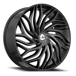 DOORBUSTER PRICING! - Azara Aza-537 Wheel 18x8 5x112 & 5x114.3 Gloss Black 35mm | AZA-5371883635GB