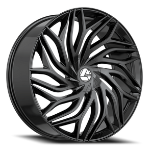 DOORBUSTER PRICING! - Azara Aza-537 Wheel 22x9.5 6x135 & 6x139.7 Gloss Black 22mm | AZA-53722955722GB