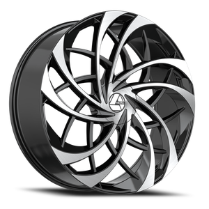 DOORBUSTER PRICING! - Azara Aza-540 Wheel 22x9.5 6x135 & 6x139.7 Gloss Black & Machined 22mm | AZA-54022955722BM