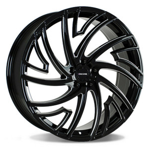 Encore Alloys ENC103 Wheels Rims 22x8 5x100 Black Milled 45mm | WENC103-3915
