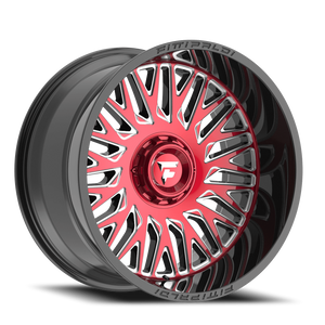 Fittipaldi Offroad Fa07Mbrm Wheel 22x12 8x165.1 Red Milled w/ Black Lip -44mm | FA07-22128165N44MBRM