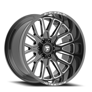 Fittipaldi Offroad Fa18Bm Wheel 20x9 5x139.7 & 5x150 Gloss Black Milled 18mm | FA18-209053950P18BM