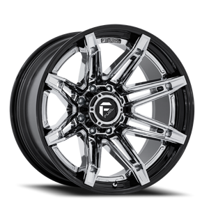 Fuel Fc401 Brawl Wheel 20x10 8x165.1 Chrome With Gloss Black Lip -18mm - FREE T-SHIRT INCLUDED! | FC401PB20108018N