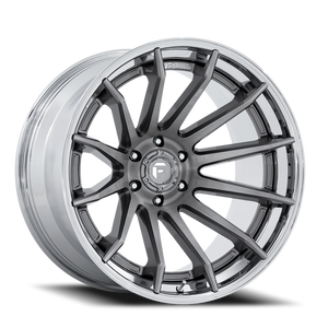 Fuel Fc403 Burn Wheel 20x10 6x139.7 Platinum With Chrome Lip -18mm - FREE T-SHIRT INCLUDED! | FC403AP20106818N
