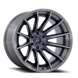 Fuel Fc403 Burn Wheel 22x12 6x135 Gloss Black With Brushed Gray Tint Face & Lip -44mm - MINIMUM PURCHASE OF 4 WHEELS - FREE T-SHIRT INCLUDED! | FC403BT22126344N