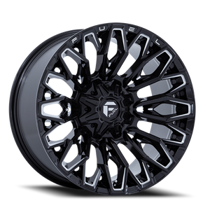 Fuel Fc865 Strike Wheel 20x9 8x180 Gloss Black Milled 1mm - FREE T-SHIRT INCLUDED! | FC865BE20908801
