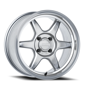 DOORBUSTER PRICING! - Kansei Tandem Wheel 15x8 4x114.3 Hyper Silver w/ Machined Lip 0mm - FREE T-SHIRT INCLUDED! | K11H-158014-00