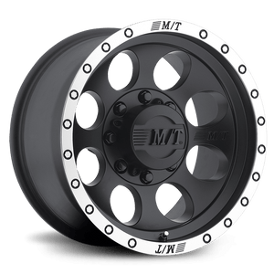 Mickey Thompson Classic Baja Lock Wheels Rims 16x10 6x139.7 Matte Black W/ Machined Beadlock Style Lip -25mm | 226100019