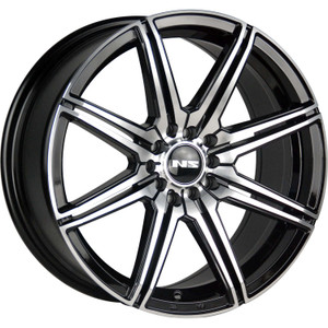 Ns Ns1603 Wheels Rims 15x6.5 5x100 5x4.5 (5x114.3) Black Machined 38mm | NS1603156526+38BMF
