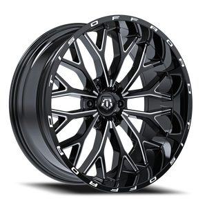 DOORBUSTER PRICING! - Tis 565Bm Wheel 20x10 6x135 Gloss Black Milled -24mm - FREE T-SHIRT INCLUDED! | 565BM-2106324
