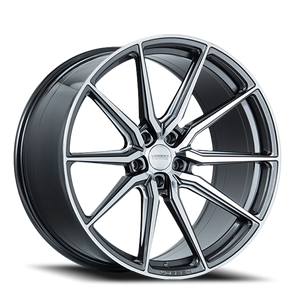 Vossen Hf3 Wheel - 20x10.5 5x112 Gloss Graphite Polished 30mm - FREE T-SHIRT INCLUDED! | HF3-0M17