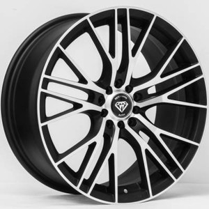White Diamond W3267 Wheels Rims 17x7.5 5x112 5x4.5 (5x114.3) Black Machined 35mm | 326717751011211435BP