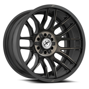 XF Off-Road Xf-232 Wheels Rims 17x9 6x135 6x5.5 (6x139.7) Black Bronze Machined Dark Tint 12mm | XF-23217905712SBMBRDDT