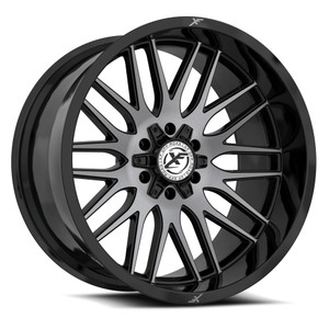 XF Off-Road Xf-240 Wheels Rims 17x9 5x127 (5x5) 5x5.5 (5x139.7) Black Brushed Dark Tint 12mm | XF-24017904312GBBRDDT