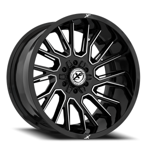 DOORBUSTER PRICING! - Xf Off-Road Xf-230 Wheel 18x9 5x127 & 5x139.7 Gloss Black & Machined 12mm | XF-23018904312GBM