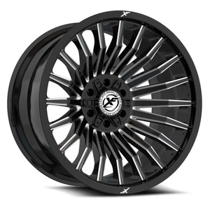 XF Off-Road Xf-231 Wheels Rims 17x9 6x135 6x5.5 (6x139.7) Black Milled 0mm | XF-2311790570GBML