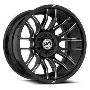XF Off-Road Xf-232 Wheels Rims 17x9 5x127 (5x5) 5x5.5 (5x139.7) Black Milled 0mm | XF-2321790430GBML