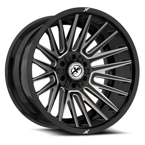 XF Off-Road Xf-234 Wheels Rims 17x9 5x127 (5x5) 5x5.5 (5x139.7) Black Milled 0mm | XF-2341790430GBML
