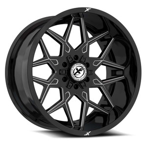 XF Off-Road Xf-238 Wheels Rims 17x9 5x127 (5x5) 5x5.5 (5x139.7) Black Milled 0mm | XF-2381790430GBML