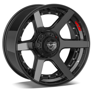 4Play® 4P60 Wheels Rims 22x12 5x127 (5x5) 5x5.5 (5x139.7) Brushed Black -44  | 4P60-22120-5D55-44BBT