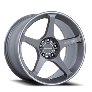 Motegi Mr159 Battle V Wheel 18x10.5 5x120 Gunzilla w/ Machined Lip Stripe 35mm - FREE T-SHIRT INCLUDED! | MR159AD18055235