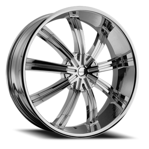 Kmc Km672 Widow Wheel 24x9.5 5x150 Chrome 35mm - FREE T-SHIRT INCLUDED! - MINIMUM PURCHASE OF 4 WHEELS | KM67224958235