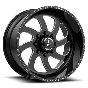 American Force Afw 76 Blade Ss Wheels Rims 22x12 6x139.7 Gloss Black Machined -40mm | AFTJ76RR78-2-20
