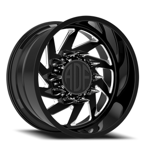 Adf Contractor Wheel 22x12 8x180 Gloss Black/Machined -40mm - FREE T-SHIRT INCLUDED! | S203BM221224-40R