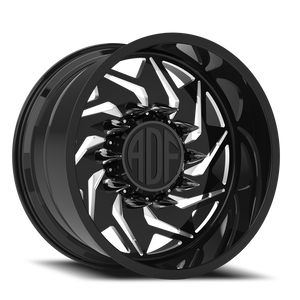 Adf Flex Right Wheel - 24x12 6x139.7 Gloss Black/Machined -40mm - FREE T-SHIRT INCLUDED! - MINIMUM PURCHASE OF 4 WHEELS | S205BM241217-40R