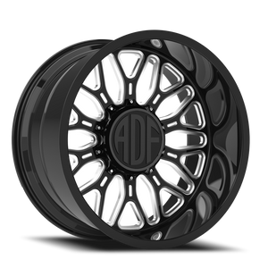Adf Sportsman - Wheel 24x12 8x165.1 Gloss Black/Machined -40mm - FREE T-SHIRT INCLUDED! - MINIMUM PURCHASE OF 4 WHEELS | S301BM241220-40