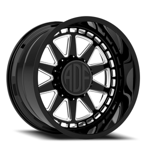 Adf Taladega - Wheel 24x14 5x127 Gloss Black/Machined -76mm - FREE T-SHIRT INCLUDED! - MINIMUM PURCHASE OF 4 WHEELS | S302BM241410-76