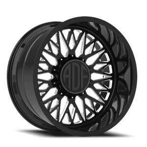Adf Techno Mesh Wheel 24x12 8x170 Gloss Black/Machined -40mm - FREE T-SHIRT INCLUDED! - MINIMUM PURCHASE OF 4 WHEELS | S303BM241223-40