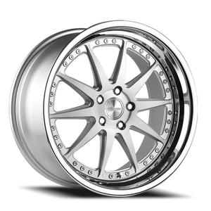 DOORBUSTER PRICING! - Rennen Csl-1 Wheel 19x8.5 5x115 Silver Brushed w/ Chrome Step Lip 40mm - FREE T-SHIRT INCLUDED! | SL119850J040CSX101