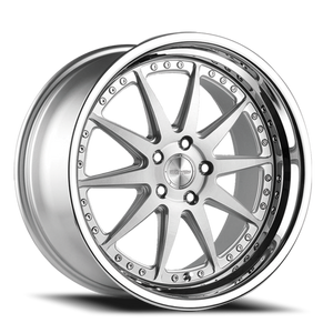 DOORBUSTER PRICING! - Rennen Csl-1 Wheel 20x8.5 5x112 Silver Brushed w/ Chrome Step Lip 33mm - FREE T-SHIRT INCLUDED! | SL120850H033CSX101