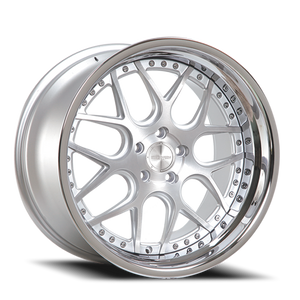 DOORBUSTER PRICING! - Rennen Csl-2 Wheel 20x10 5x115 Silver Brushed w/ Chrome Step Lip 38mm - FREE T-SHIRT INCLUDED! | SL220100J038CSX101