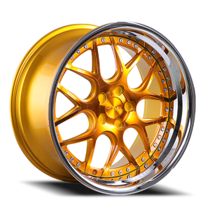 DOORBUSTER PRICING! - Rennen Csl-2 Wheel 20x10 5x108 Tinted Gold w/ Chrome Step Lip 18mm - FREE T-SHIRT INCLUDED! | SL220100F018CTY101