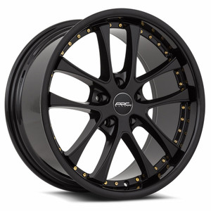 Arc Ar5 Wheels Rims 17x8 5x114.3 Black W/ Gold Rivets 35mm | AR05178051435BK