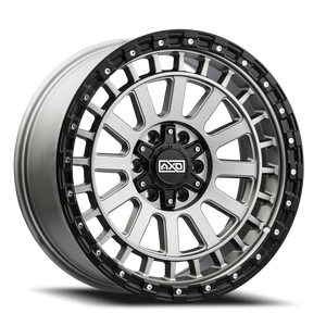DOORBUSTER PRICING! - AXD As2 Wheel 20x9 5x127 & 5x139.7 Satin Titanium w/ Black Lip -10mm | AS2290050-10TB