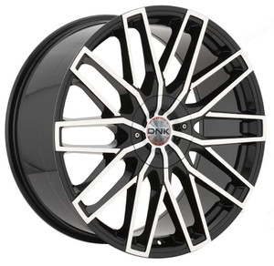 Dnk 706 Wheels Rims 22x9.5 5x115 5x120 Gloss Black Machined 15mm | 706BMF-229557+15