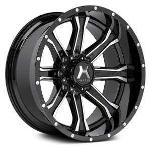 Hartes Metal Strike Wheels Rims 20x9 6x135 6x139.7 Black Machined & Milled 15mm | 71120L12VN15KMFCD2MHF
