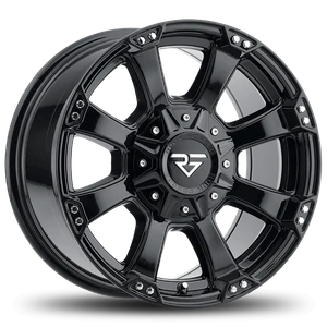 Rock Forged Ff44 Wheels Rims 18x9 6x135 6x139.7 Gloss Black -12mm | FF44-18963539-12GB