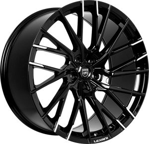 Lexani Velar Wheels Rims 24x9 Blank Custom Drilled Black W/ Machined Tips 0mm | 707-2490-00-00MBT-C