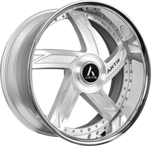 Lexani Vestavia Wheels Rims 26x10 Blank Custom Drilled Silver Machined Face W/ Stainless Lip 0mm | A206-2610-00-00SMS
