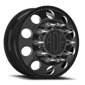 Adf Classic Dually Wheel - 22x8.25 8x165.1 Gloss Black/Machined 144mm - FREE T-SHIRT INCLUDED! | D101BM228221+144