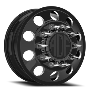 Adf Classic Dually Wheel 22x8.25 8x210 Gloss Black/Machined 144mm - FREE T-SHIRT INCLUDED! | D101BM228226+144