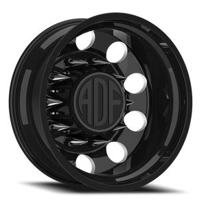 Adf Classic Dually Wheel 24x8.25 8x170 Gloss Black/Machined -167mm - FREE T-SHIRT INCLUDED! | D101BM248223-167