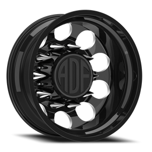 Adf Big Mac Dually Wheel 22x8.25 8x210 Gloss Black/Machined -167mm - FREE T-SHIRT INCLUDED! | D102BM228226-167
