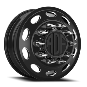Adf Peterson Dually Wheel 20x8.25 10x225 Gloss Black/Machined 144mm - FREE T-SHIRT INCLUDED! | D103BM208227+144