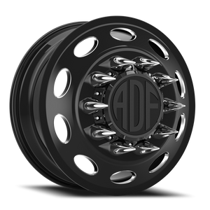 Adf Peterson Dually Wheel - 24x8.25 8x165.1 Gloss Black/Machined 144mm - FREE T-SHIRT INCLUDED! | D103BM248221+144